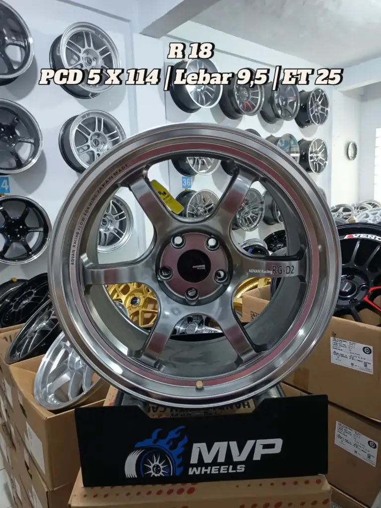 Advan RGD2 R18 Hyper Black Lips Polish - Pcd 5x114 - RH Performance