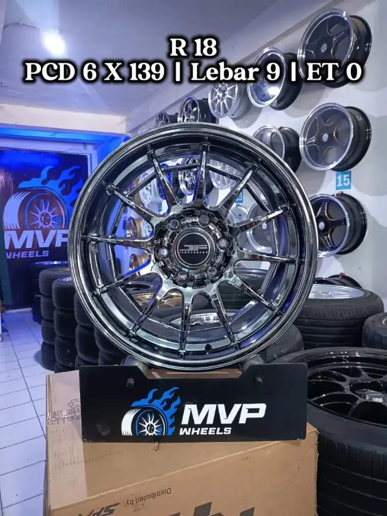 Enkei Spider R18 Black Chrome - Pcd 6x139 - JF Luxury