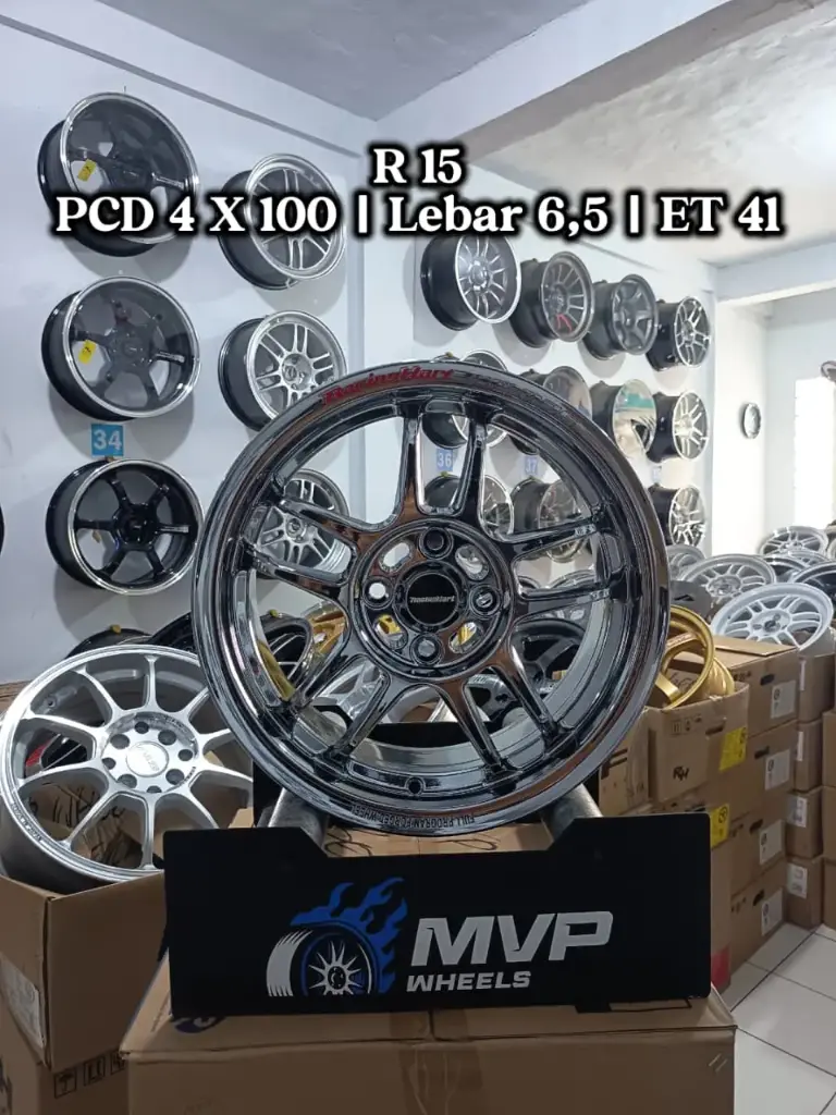 CP-035 R15 Black Chrome - PCD 4X100 - JF Luxury