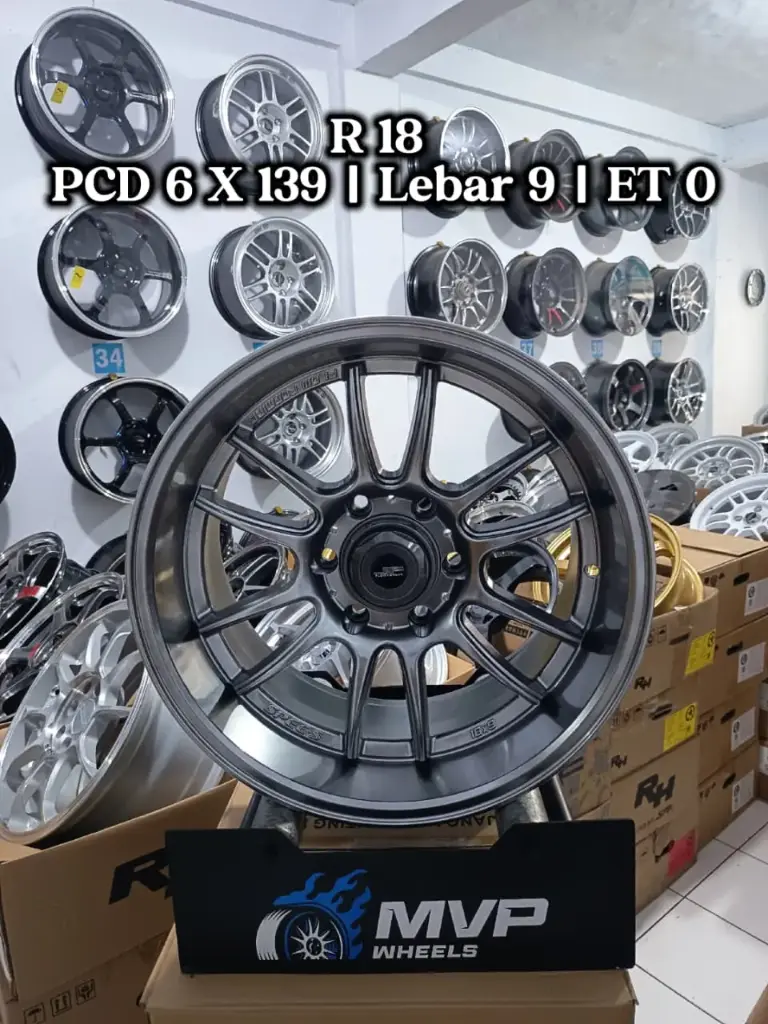 Gaze R18 Hyper Black - PCD 6X139 - JF Luxury