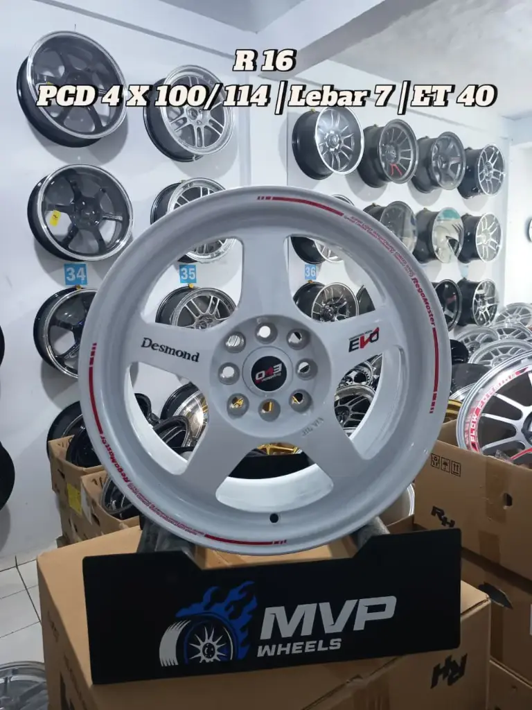 Evo Regamaster R16 Putih - Pcd 4x100/114 - RH Performance