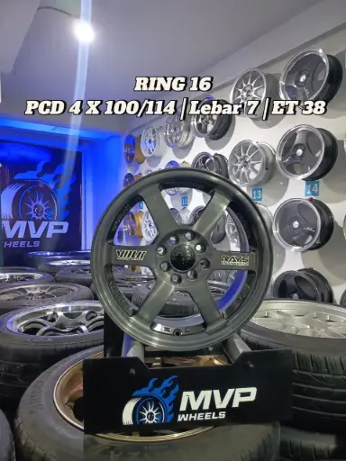 Velg TE37 R16 | PCD 4X100/114 | Black Polish