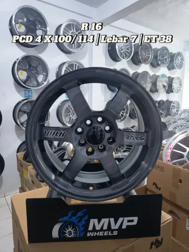 TE37 R16 Black Brush - Pcd 4x100/114 - JF Luxury